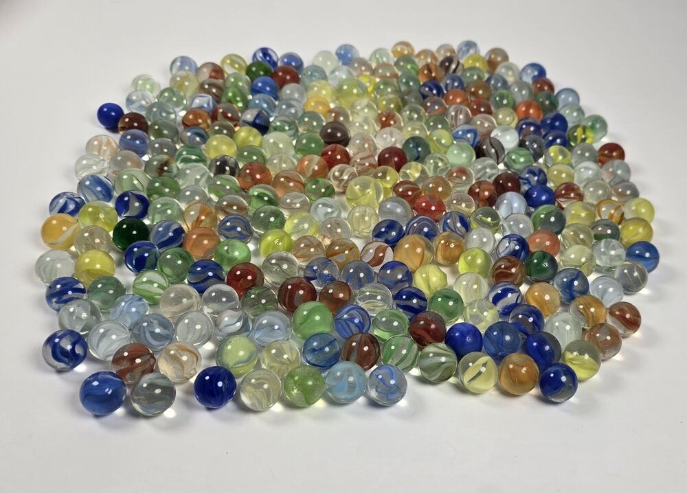 Vintage Lot of 269 Glass Mixed Marbles